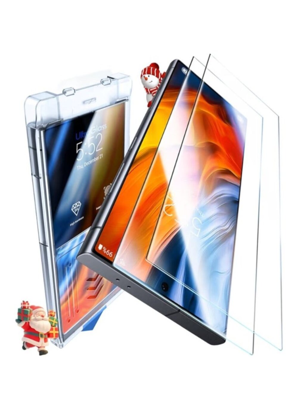 UltraGlass Screen Protector Samsung Galaxy S24 Ultra 9H Tempered Glass 2 Pack